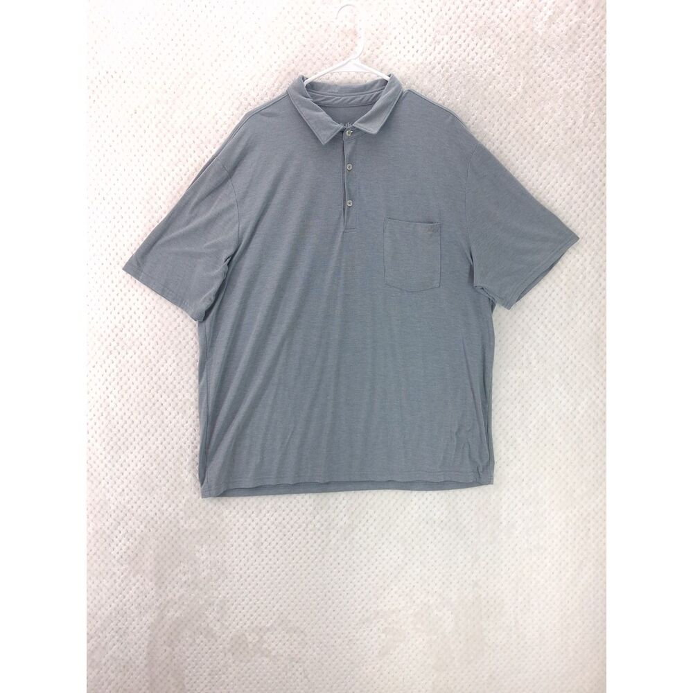 Huk Performance Fishing Polo Shirt Men's XXL Gray Short Sleeve Shirt